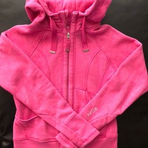 Zella Galaxy hoodie in bright pink.